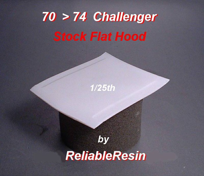 1970/74 Challenger Flat Hood ( MPC / AMT ) - Click Image to Close