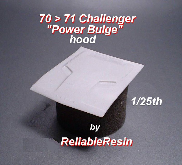 1970/71 DODGE CHALLENGER HOOD "POWER BULGE" - Click Image to Close