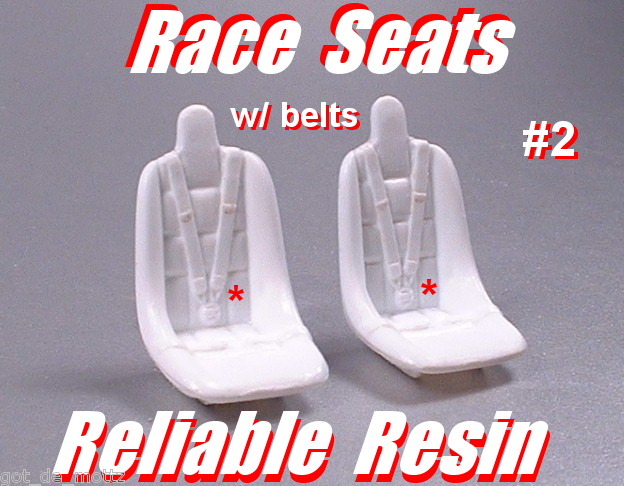 RACING SEATS #2 W/BELTS - Click Image to Close