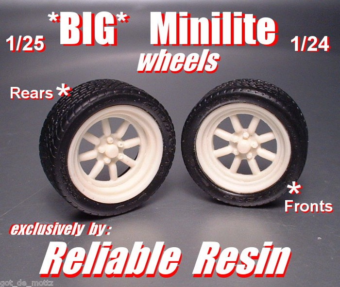 "BIG" Minilite Wheels Rears & Fronts 1/25 & 1/24 - Click Image to Close