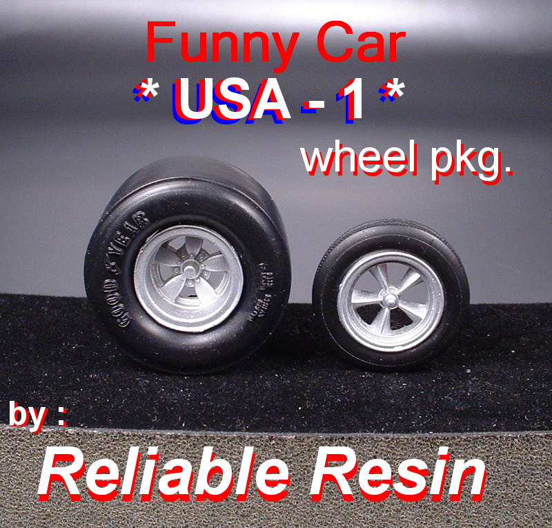 USA 1 Funny Car Wheel Pkg - Click Image to Close