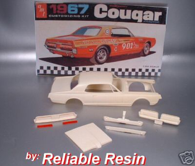 1967 / 68 COUGAR Resin Body :Trans Kit - Click Image to Close