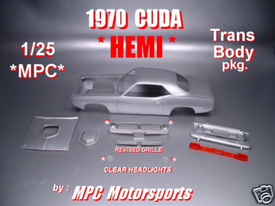 1970 CUDA NEW Revised Resin Body Kit